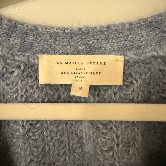 Sezane Blue Knit Cardigan - Picture 3 of 5